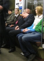 Sleeping On The Subway 03